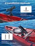 KEMIMOTO Kayak Fishing Rod Holder Fishing Pole Holder - T-Shaped Screw Mounted/Track Mount On Rail 360° Adjustable with Lock System for Kayak, Canoe, Fishing Boat Accessories