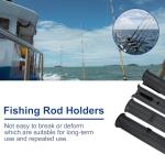 Fishing Rod Holders 6Tubes Boat Rod Holders with Screws Plastic Tube Pole Holders Bracket for Boat Kayak Garage Cooler Trailer Portable