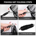Fishing Landing Net, Fishing Net for Freshwater Saltwater with Long Foldable Telescoping Pole Handle Collapsible Small Fish Net for Kids Men Women Easy Catch Release
