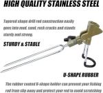 GOLDEAL 2pcs Rod Holders for Bank Fishing, Universal Fishing Rod Rack Stand, 360 Adjustable (2 Pack)