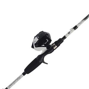 Abu Garcia 5’6" Ike Dude Youth Fishing Rod and Reel Spincast Combo, 2-Piece Rod, Size 6 Reel, Right Handle Position,White