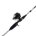 Abu Garcia 5’6" Ike Dude Youth Fishing Rod and Reel Spincast Combo, 2-Piece Rod, Size 6 Reel, Right Handle Position,White