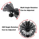 HiUmi Adjustable Black Fishing Rod Holder for Boat Kayak Swivel Side Mount Kits Tackle (RH40-2Pack)