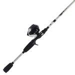 Abu Garcia 5’6" Ike Dude Youth Fishing Rod and Reel Spincast Combo, 2-Piece Rod, Size 6 Reel, Right Handle Position,White