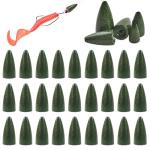 Fishing Weights Sinkers, Bullet Fishing Weights Worm Sinkers Painted Slip Sinkers for Bass Fishing Texas Rigs Carolina Rigs Saltwater Freshwater Fishing Tackle