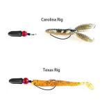 Fishfun Tungsten Bullet Fishing Weights, Insert Free Worm Sinkers, 12 Pack, 1/4oz, No Chip Black