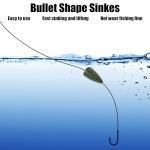 Fishing Weights Sinkers, Bullet Fishing Weights Worm Sinkers Painted Slip Sinkers for Bass Fishing Texas Rigs Carolina Rigs Saltwater Freshwater Fishing Tackle