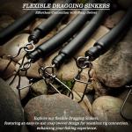 VMSIXVM Dragging Weights for Catfish, No Snag Sinker Drag Drift Fishing Weight for Bottom Bouncing, Trolling, Drifting, Snagless Catfishing Sinker Tackle Gear and Equipment