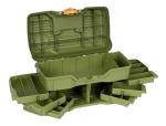 Flambeau Outdoors NextGen 6/0 Large Tackle Box, 6 Pivot Trays, 32 Compartments, Advanced Tackle Storage Organizer, Green