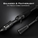 KastKing Kestrel Bait Finesse Casting Rod 3 pc 6'8" UL