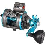 Burning Shark Fishing Reel Round Baitcasting Reel, Smooth Powerful Line Counter Reel, Saltwater Inshore Surf Trolling Reel, Conventional Reel for Catfish, Musky, Bass, Pike- ECTC15R