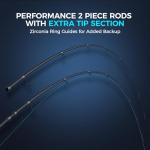 KastKing Verus Performance Spinning & Casting Fishing Rod with Extra Tip, Lightweight KastFlex IM6 Graphite, FazLite Rings Guides, EVA Grip, PTS Power Transition System, Spin, 6'6", M