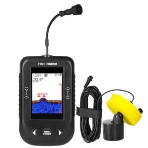 Portable Fish Finder, Water Handheld Fish Depth Finder Sonar Kayak Boat Fishfinder Transducer Fishing LCD Display