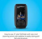 Garmin Striker Vivid 4cv Bundle with Transducer and Protective Cover, 4-inch Color Fishfinder, Vivid Scanning Sonar Color Palettes 010-02550-00