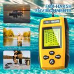 Portable Sonar Alarm Fish Finder with Sonar Transducer and LCD Display, for Kayak Fishing Boat Fishing Ice Fishing