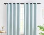 TONIAL Curtain Rod 32 to 58 Inch(2.6-4.8ft), Telescoping Splicing 3/4 Drapery Rods for Windows 20 to 53 Inch(1.7-4.4ft), Decorative Single Rod with Small Cap Finial, Black