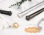 TONIAL Curtain Rod 32 to 58 Inch(2.6-4.8ft), Telescoping Splicing 3/4 Drapery Rods for Windows 20 to 53 Inch(1.7-4.4ft), Decorative Single Rod with Small Cap Finial, Black
