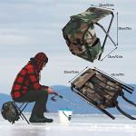 Dr.Fish 40-Pieces Ice Fishing Rod and Reel Combo, Ice Fishing Pole Gear Spinning Reel Equipment Set Backpack Chair Jigs Lures Accessories