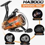 PLUSINNO Telescopic Fishing Rod and Reel Combos Full Kit, Carbon Fiber Fishing Pole, 12 +1 Shielded Bearings Stainless Steel BB Spinning Reel
