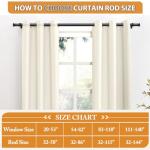 TONIAL Curtain Rod 32 to 58 Inch(2.6-4.8ft), Telescoping Splicing 3/4 Drapery Rods for Windows 20 to 53 Inch(1.7-4.4ft), Decorative Single Rod with Small Cap Finial, Black