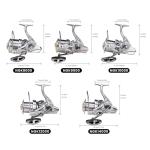 HAUT TON Spinning Reel 8000/9000/10000/12000/14000,6+1BB Metal Surf Fishing Reels,4.8:1 Gear Ratio 55lbs Drag Heavy Long Casting Inshore Saltwater Monster Fish (HT-NGK, 14000)
