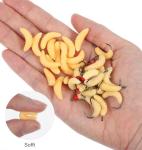 72 Pcs Bluegill Fishing Lures, 20 Pcs Bluegill Lures with Hooks + 52Pcs Soft Maggot Bait Bread Worm, Artificial Bait for Trout Crappie Panfish,