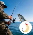 72 Pcs Bluegill Fishing Lures, 20 Pcs Bluegill Lures with Hooks + 52Pcs Soft Maggot Bait Bread Worm, Artificial Bait for Trout Crappie Panfish,