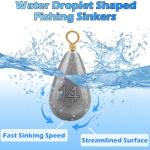 Fishing Weights Sinkers Kit, 5 Sizes 25pcs Bass Casting Drop Shot Weights Lead Fishing Weights for Catfish Saltwater Freshwater