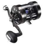 Piscifun Chaos Pro Baitcasting Fishing Reel, CNC Machined Aluminum Body Round Catfish Reel with 25LB Max Drag, Trolling Reel with Level Wind & Magnetic Braking for Lake & Saltwater, Black, Right Hand