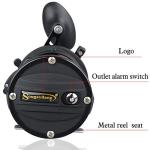 Sougayilang Conventional Reel 50 Trolling Fishing Reel Powerful Drag Fishing Reel for Saltwater Big Game (HSTL Black 30)