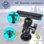 Helix Universal 360 Rotation Fish Finder Bracket, Nylon & Stainless Steel Holder for Marine, Boat, Kayak, Pontoon, Canoe - 4 Screws, 4 Nuts