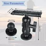 Helix Universal 360 Rotation Fish Finder Bracket, Nylon & Stainless Steel Holder for Marine, Boat, Kayak, Pontoon, Canoe - 4 Screws, 4 Nuts