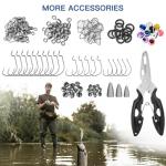WITOROR Fishing Lures, 144Pcs Tackle Box Included Crankbaits, Spoon, Hooks, Jigs, Weights and More Other Accessories, Fishing Bait Lure Gear Teasers Kit Gifts for Men Bass Freshwater