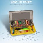 WITOROR Fishing Lures, 144Pcs Tackle Box Included Crankbaits, Spoon, Hooks, Jigs, Weights and More Other Accessories, Fishing Bait Lure Gear Teasers Kit Gifts for Men Bass Freshwater