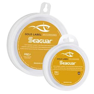 Seaguar Gold Label 100% Fluorocarbon Fishing Line leader, 40lb Break Strength, 50yds, Clear - 40GL50