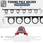Rush Creek Creations Ceiling Fishing Rod Holder for 6 Rods, Garage Organization and Wall Storage, Horizontal Rack