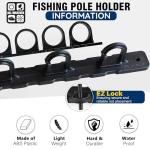 Rush Creek Creations Ceiling Fishing Rod Holder for 6 Rods, Garage Organization and Wall Storage, Horizontal Rack