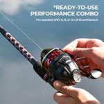 KastKing Brutus SpinCast Fishing Reel Combo, 6'6" M 30 Reel