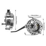 Bigchub Semi-Automatic Fly Fishing Reel, Quick Line Retrieval, Adjustable Drag, Quick Spool Removal, for Freshwater Lake Stream Pond Fishing, CNC Machined Aluminum