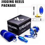 Fishing Jigging Reel Conventional Reels - Lever Drag Saltwater Heavy Duty Deep Ocean Big Game Offshore Round Aluminum Trolling Reel - Saltwater Jigging Fishing Reels JN10R