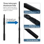 SEASPRO Telescoping Metal Lock Fishing Net Blue Aluminum Alloy Rubber Fish Net - Adjustable Length Lightweight Foldable Large Fishing Net with Handle Collapsible Extendable Fishing Accessories
