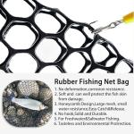 SEASPRO Telescoping Metal Lock Fishing Net Blue Aluminum Alloy Rubber Fish Net - Adjustable Length Lightweight Foldable Large Fishing Net with Handle Collapsible Extendable Fishing Accessories