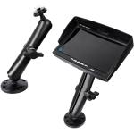 Aluminum 1" Double Ball Mount with Two AMPS Round Plates for Garmin Striker 4, 5.9" Extended Aluminum Alloy Arm,GPS/Fish Finder Mount & T-Bolt for Backup Camera Monitor, Compatible with RAM B Size