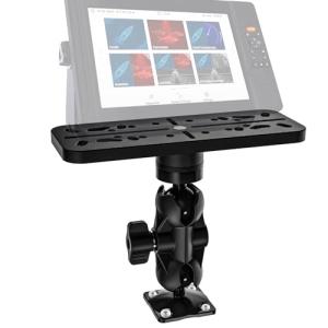 Fish Finder Mount Base, 360° Rotating Fish Finder Bracket for Marine Boat Kayak, Marine-Grade Composite Mount, Compatible with Garmin,Lowrance,Humminbird,Raymarine