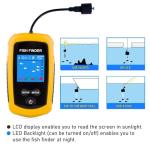 Portable Fish Finder Ice Kayak Fishing Gear Depth Finder with LCD Display and Sonar Transducer