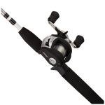 Shakespeare Alpha Baitcasting Reel and 6' Fishing Rod Combo, Low Profile Reel, Right/Left Handle Position, 2-Piece Tubular Glass Rod, Graphite Frame, Multi Disc Star Drag System