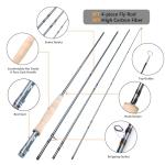 8Fans Fly Fishing Rod and Reel Combos with 4-Sections Portable Fishing Rod and CNC-machined Aluminum Alloy Fly Reel,Fishing Complete Starter Package (9ft 5/6wt)