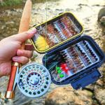 Fly Fishing Flies Assortment Kit Dry Wet Nyphms Tenkara Popper Streamer Woolly Bugger for Trout Bass Salmon Steelhead with Fly Box (100PCS Fishing Flies Kit)