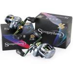 Sougayilang SY-200 Baitcasting Fishing Reel,11+1 Double Shielded Stainless Steel BB, 7 Button Magnetic Brakes, 7.6:1 Gear Ratio, 17.64 lbs of Smooth Drag