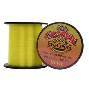 Lew's Mr. Crappie Mega Spool Monofilament Fishing Line, Low Memory and Stretch
